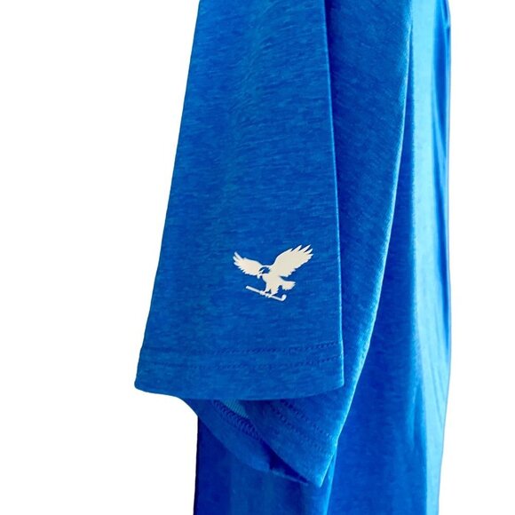 Golf America Blue Polyester Shirt with American Flag Under Mesh Men's Large NEW - Picture 6 of 9